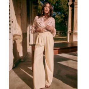Sezane Loulou Trousers Ficelle - Size 36